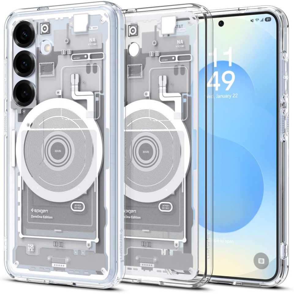 Husa pentru Samsung Galaxy S25, Ultra Hybrid Zero One - Alb