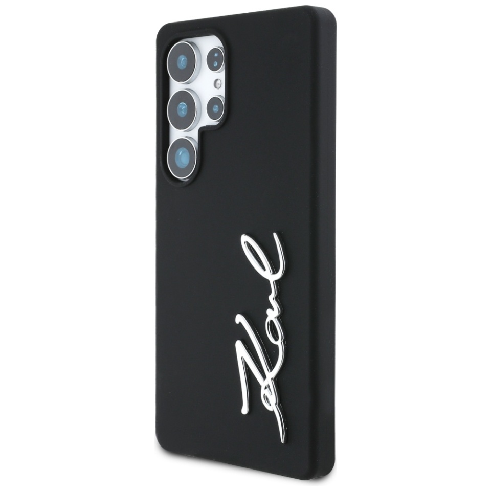 Husa pentru Samsung Galaxy S25 Ultra, Silicone Sign Metal Logo, Karl Lagerfeld, Negru - 3 | YEO