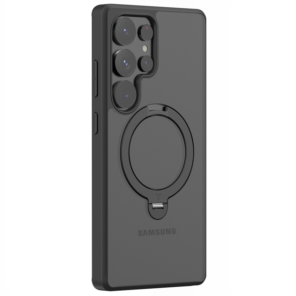 Husa pentru Samsung Galaxy S25 Ultra, Torras Ostand Spin MagSafe, Negru - 1 | YEO