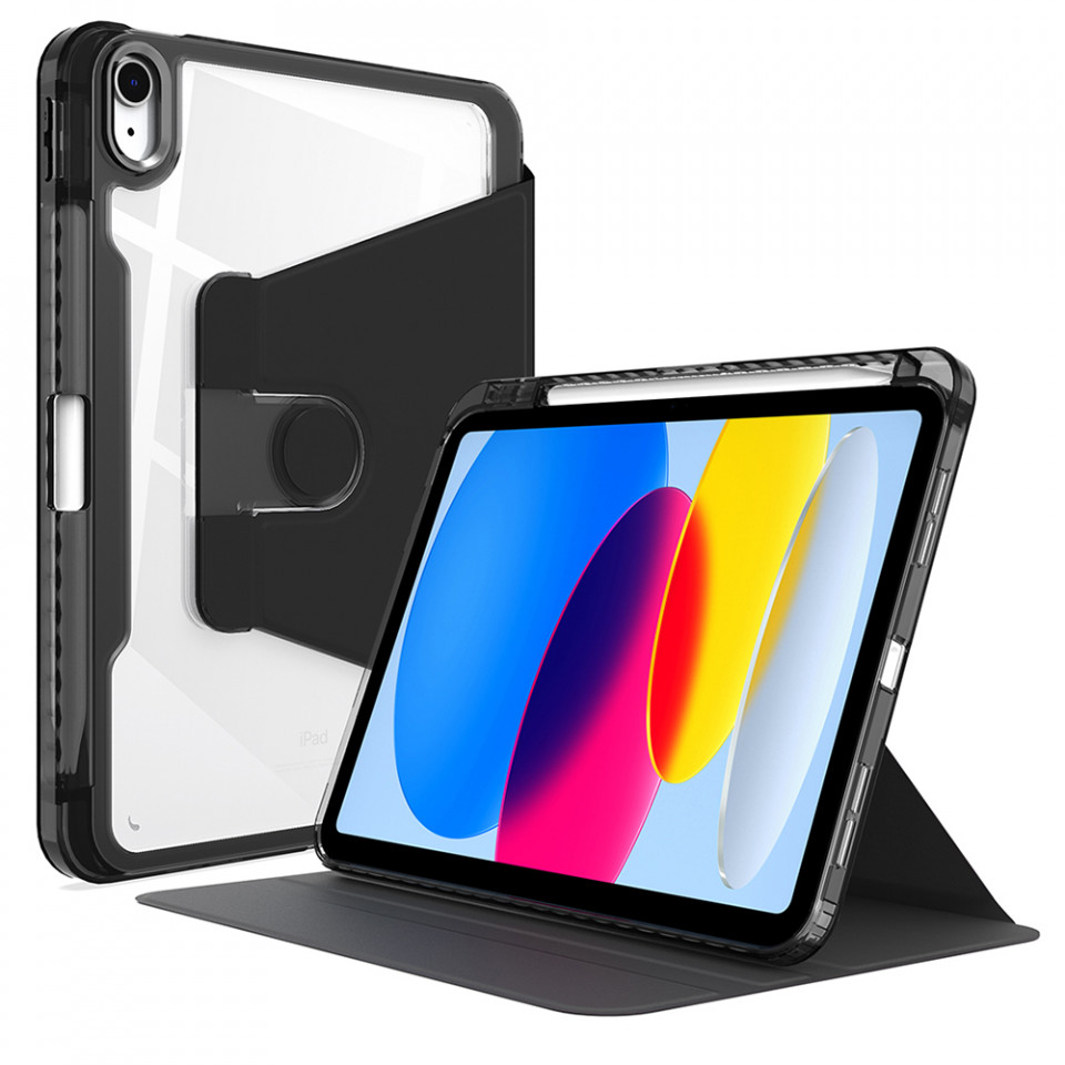 Husa pentru Samsung Galaxy Tab A7 10.4 (2020 / 2022) eleganta, SKYDDAR Crystal Edge 360° - Negru