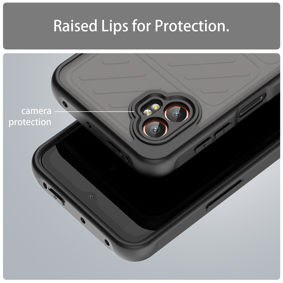 Husa pentru Samsung Galaxy Xcover7 Pro, SKYDDAR INNOVATION, HaloFrost MagSafe II, Antisoc, set cu sticker, Negru - 8