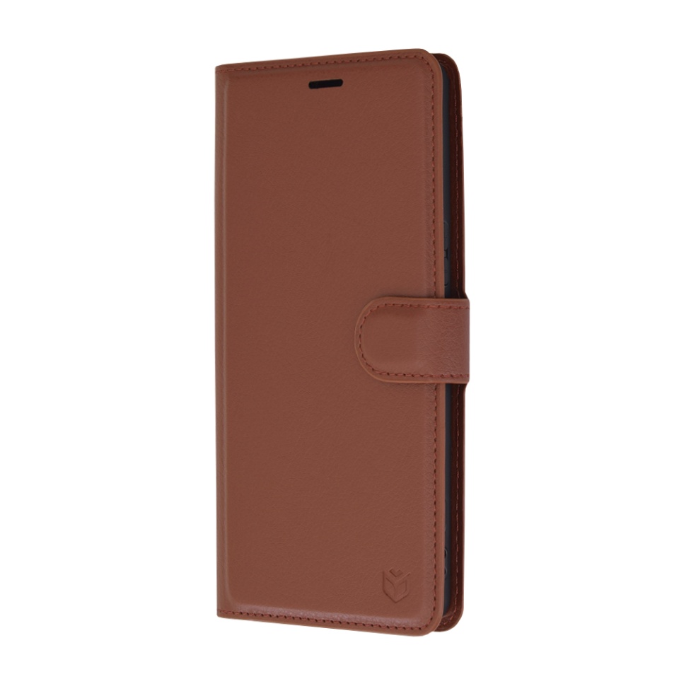 Husa pentru Sony Xperia 1 VI, SKYDDAR INNOVATION, Leather Folio tip Carte, cu Portofel Interior, Finisaje Premium, set cu sticker, Maro - 3 | YEO