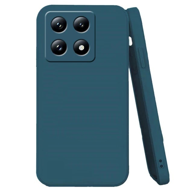 Husa pentru Xiaomi 14T din Silicon Catifelat, Protectie Premium, Skyddar SoftElegance - Bleumarin