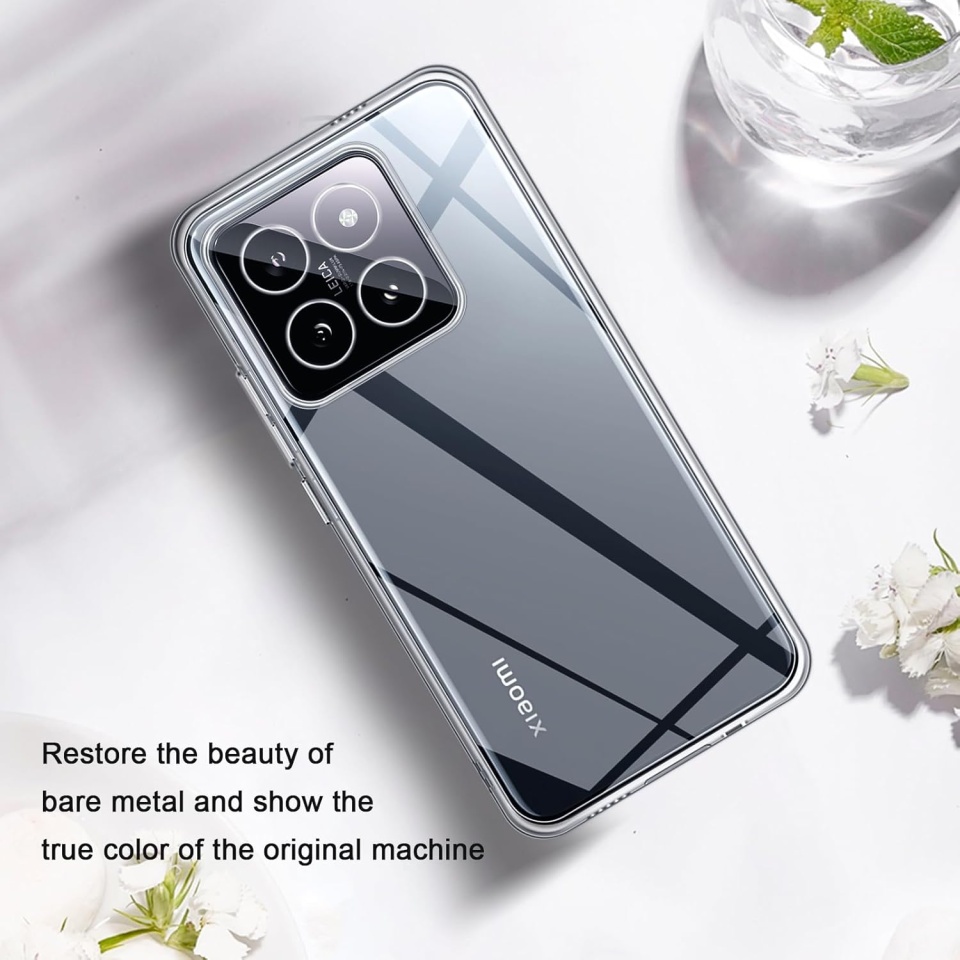 Husa pentru Xiaomi 14T din silicon transparent, SKDR ClearGuard - Transparent - 1 | YEO
