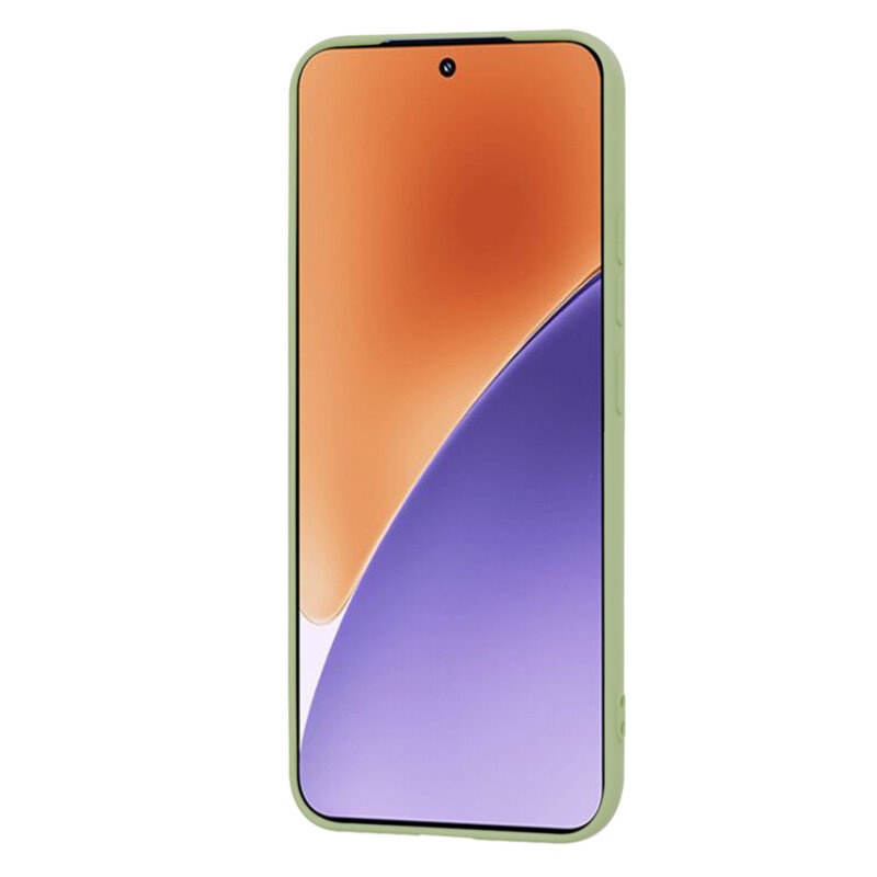 Husa pentru Xiaomi 15 din Silicon Catifelat, Protectie Premium, Skyddar SoftElegance - Verde - 1 | YEO