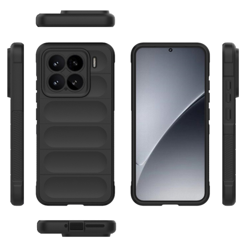 Husa pentru Xiaomi 15 eleganta, din silicon mat, SKDR Vogue - Negru - 1 | YEO