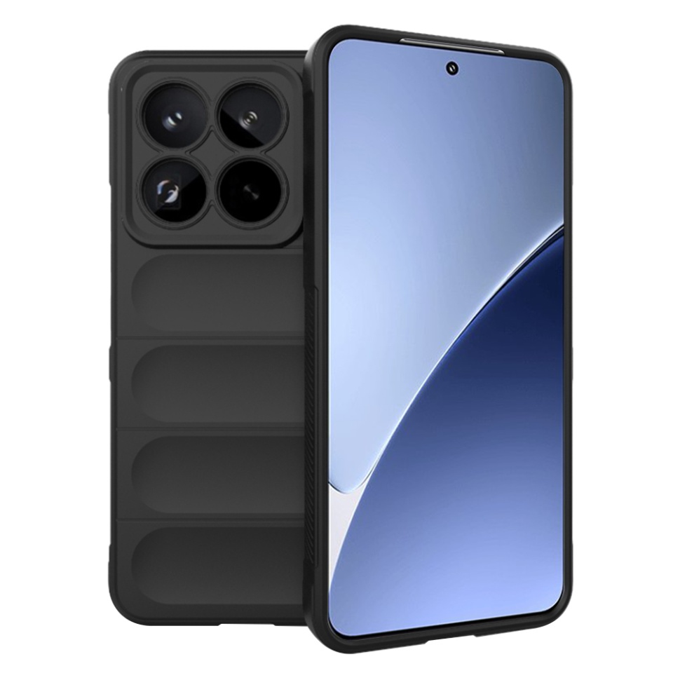 Husa pentru Xiaomi 15 Pro, SKYDDAR INNOVATION, Magic Shield, din Silicon Mat, set cu sticker, Negru
