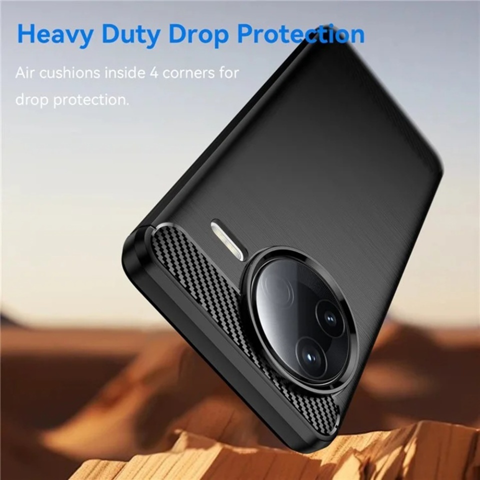 Husa pentru Xiaomi Poco F7 Ultra, SKYDDAR INNOVATION, CarbonFiber, Antisoc, set cu sticker, Negru - 2 | YEO