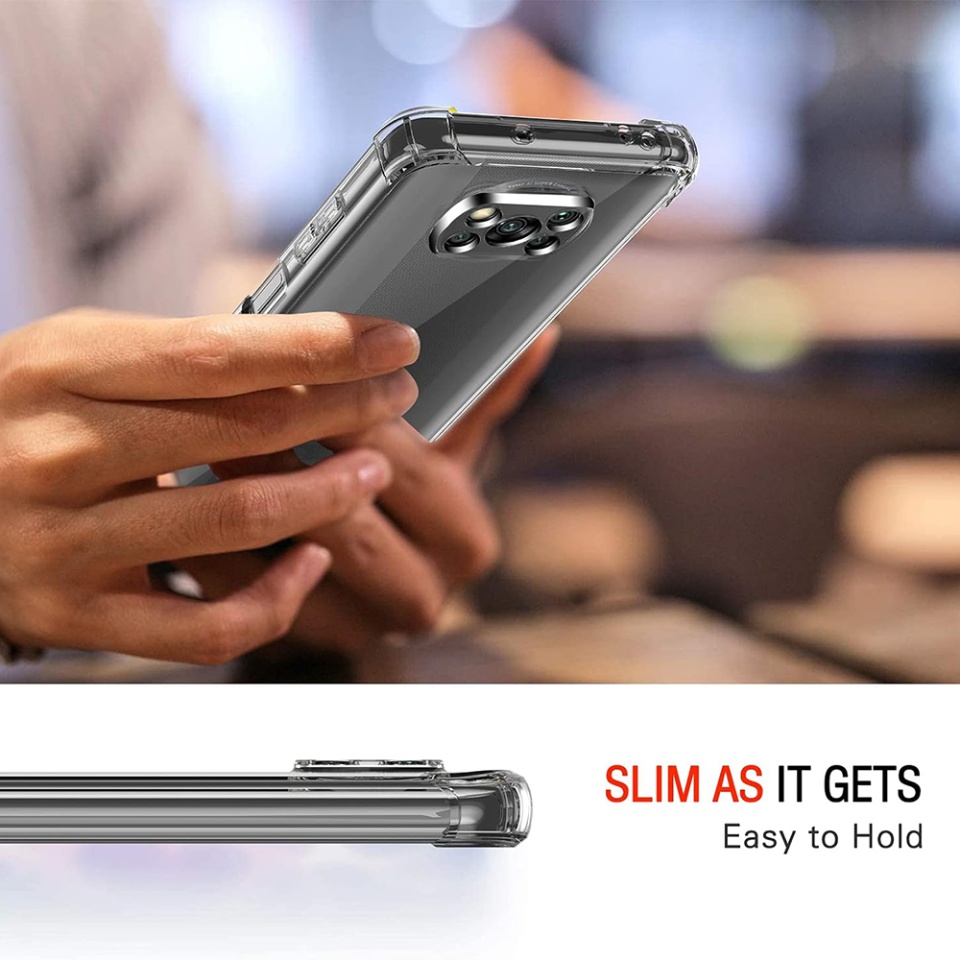 Husa pentru Xiaomi Poco X3 Pro / Poco X3 NFC / Poco X3 , SKYDDAR INNOVATION, Shockproof Clear din Silicon Slim, Transparenta, set cu sticker - 2 | YEO