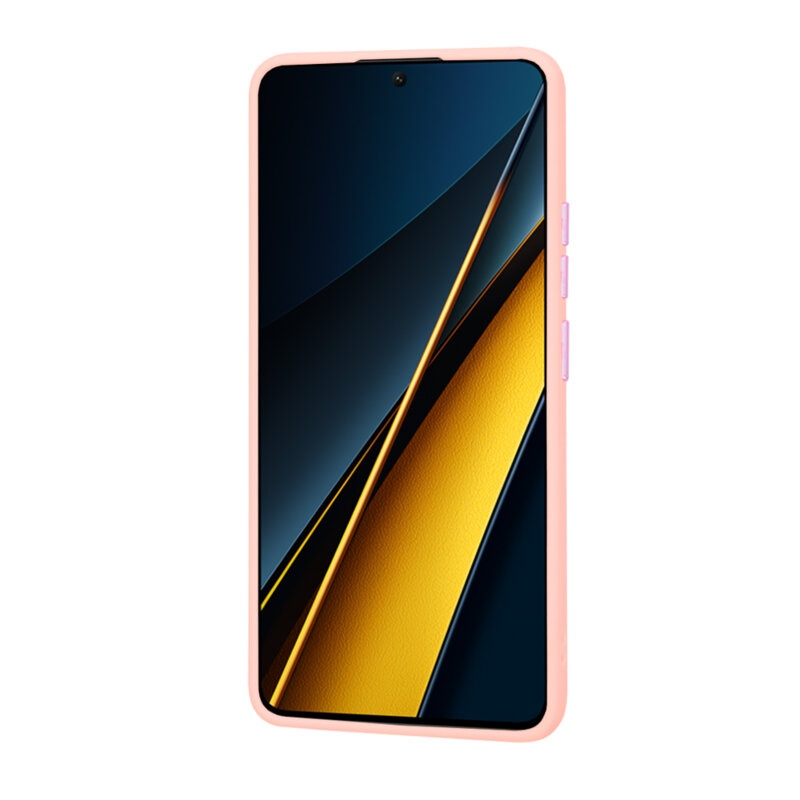 Husa pentru Xiaomi Poco X6 Pro, ce Absoarbe Cele mai Aspre Socuri, Skyddar Frosted - Roz - 1 | YEO