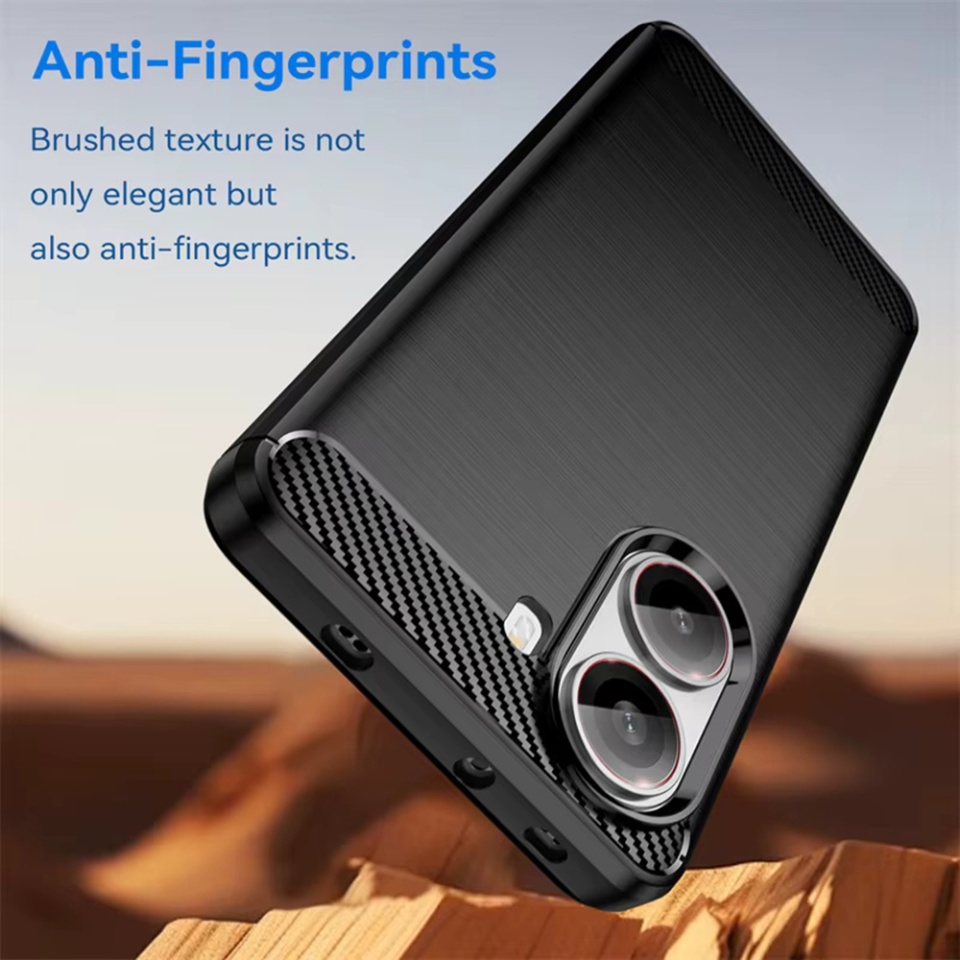 Husa pentru Xiaomi Poco X7 Pro din Silicon Premium, Slim, cu textura Fibra Carbon - Negru - 3 | YEO