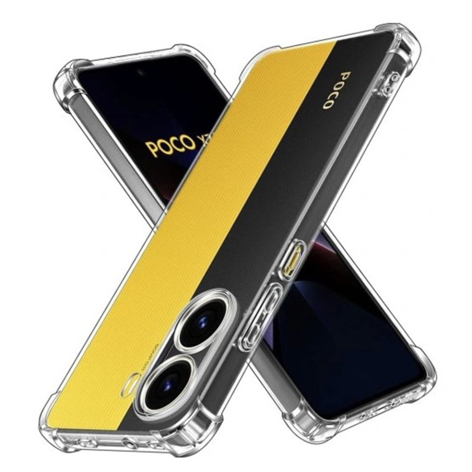 Husa pentru Xiaomi Poco X7 Pro , SKYDDAR INNOVATION, Shockproof Clear din Silicon Slim, Transparenta, set cu sticker