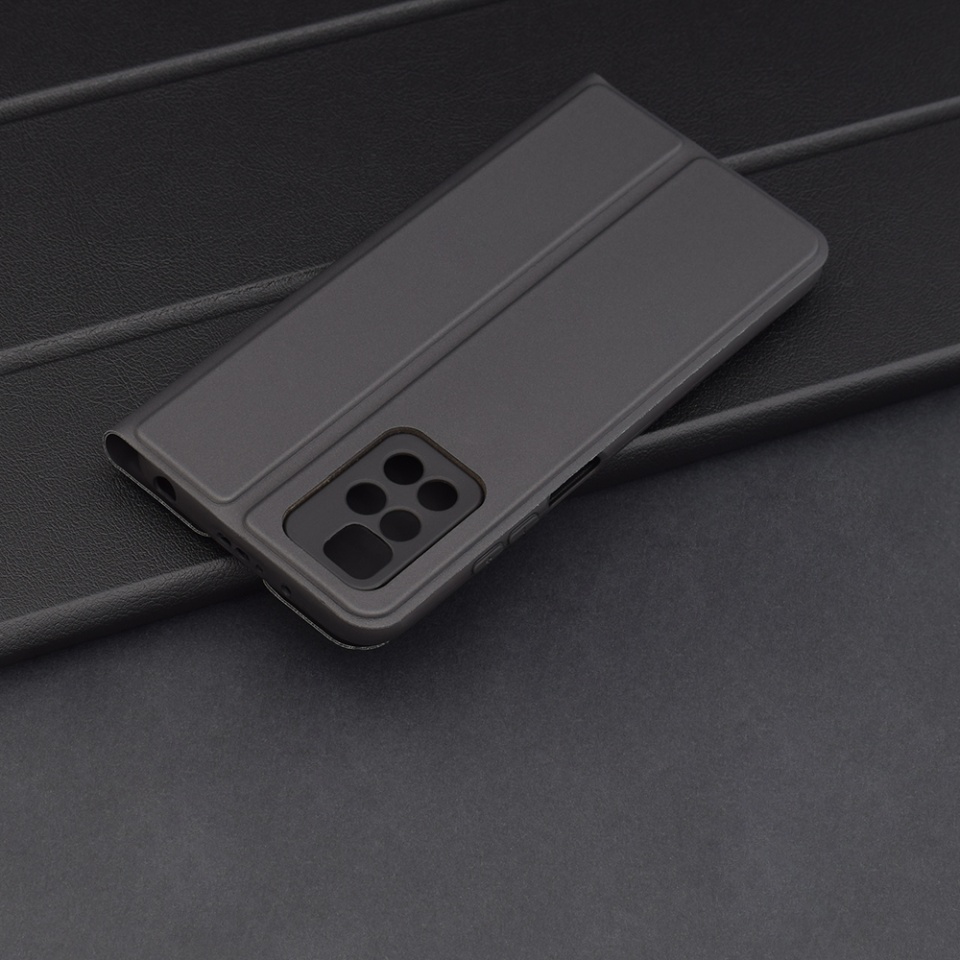 Husa pentru Xiaomi Redmi 10 / Redmi 10 2022, SKYDDAR INNOVATION, Magskin Book, tip Carte cu Portofel Interior, set cu sticker, Negru - 1 | YEO