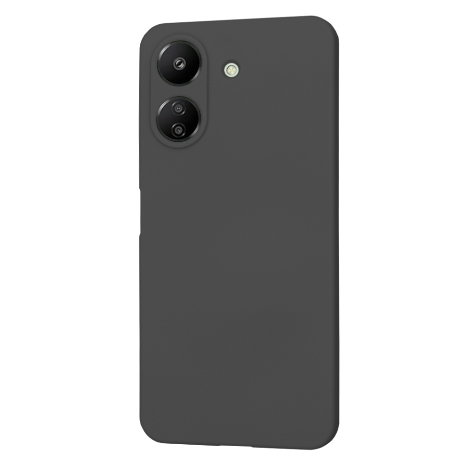 Husa pentru Xiaomi Redmi 13C 4G / Poco C65, SKYDDAR INNOVATION, din Silicon Catifelat, SoftElegance, set cu sticker, Negru - 2 | YEO