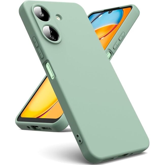 Husa pentru Xiaomi Redmi 13C 5G / Poco M6 din Silicon Catifelat, Protectie Premium, Skyddar SoftElegance - Verde