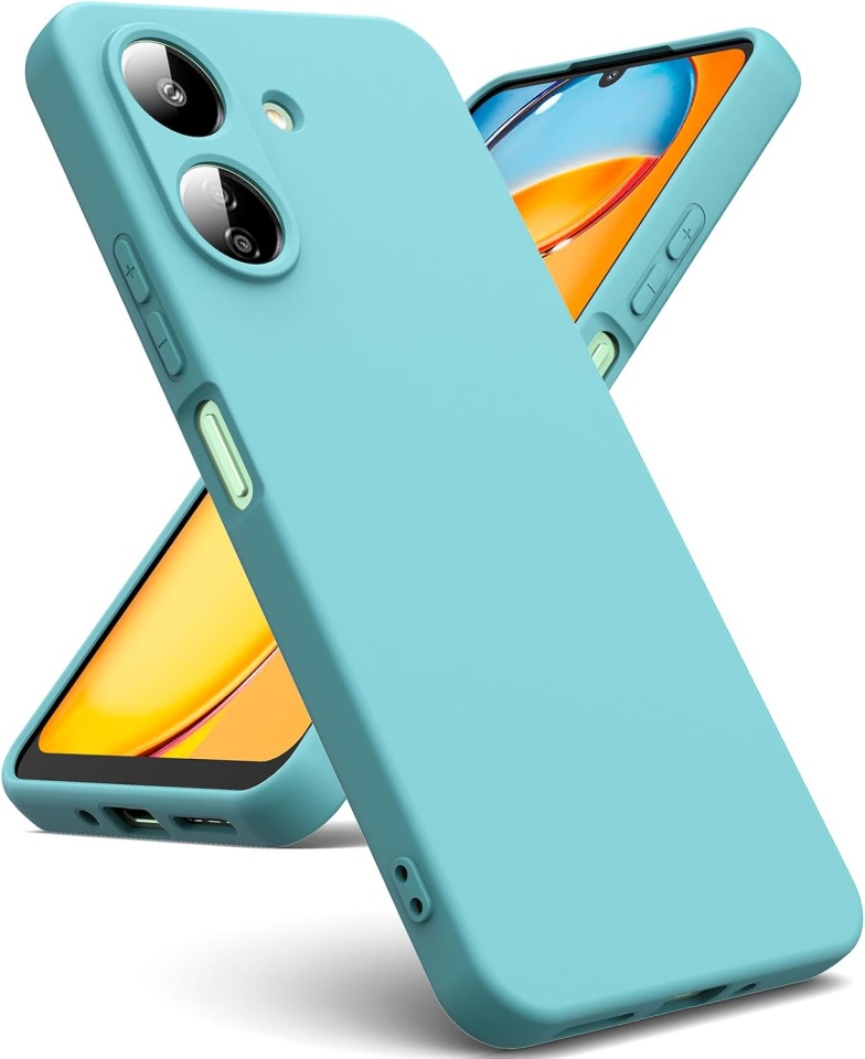 Husa pentru Xiaomi Redmi 13C 5G / Poco M6 din Silicon Catifelat, Protectie Premium, Skyddar SoftElegance - Turcoaz