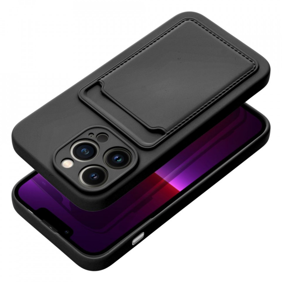Husa pentru Xiaomi Redmi 13C din silicon, Skyddar Cards - Negru