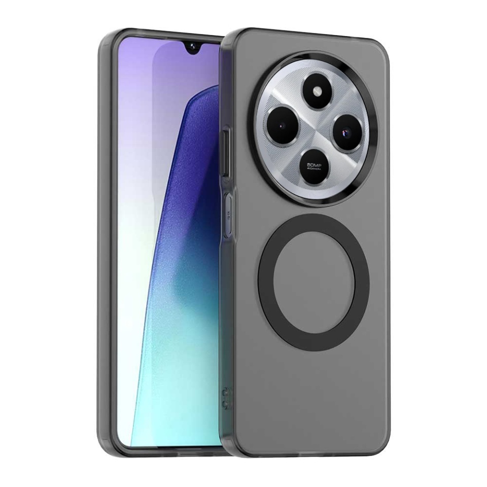 Husa pentru Xiaomi Redmi 14C / Poco C75, SKYDDAR INOVATION, CandyCase, Magsafe, set cu sticker, Negru