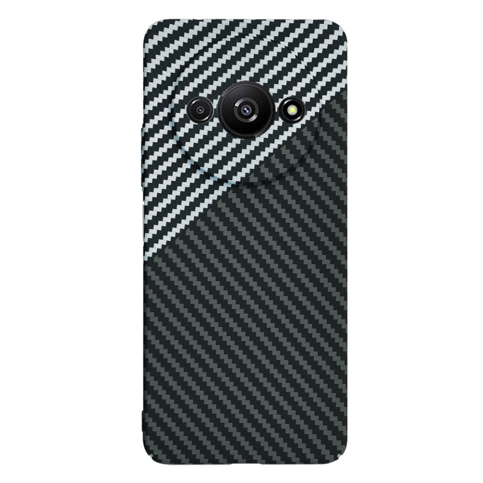 Husa pentru Xiaomi Redmi A3 / Redmi A3x, SKYDDAR INNOVATION, textura carbon, Carbonite FiberShell, set cu sticker, Gri, - 2 | YEO