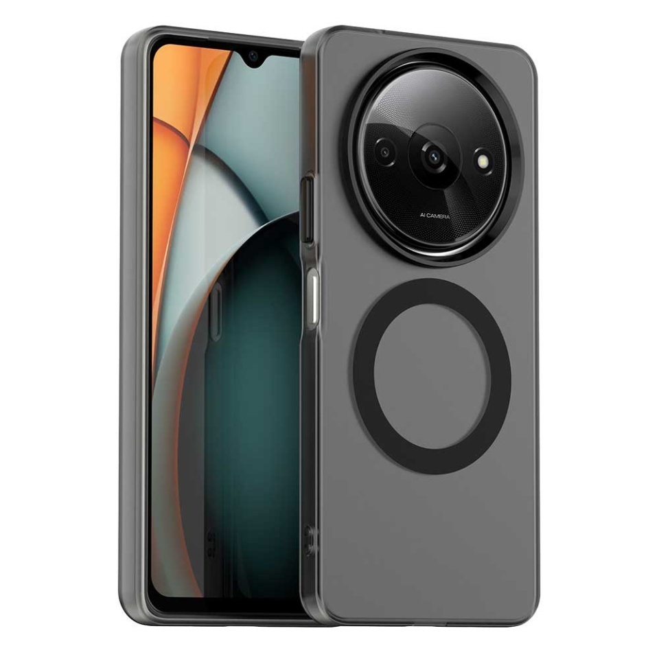Husa pentru Xiaomi Redmi A3 / Redmi A3x, SKYDDAR INOVATION, CandyCase, Magsafe, set cu sticker, Negru