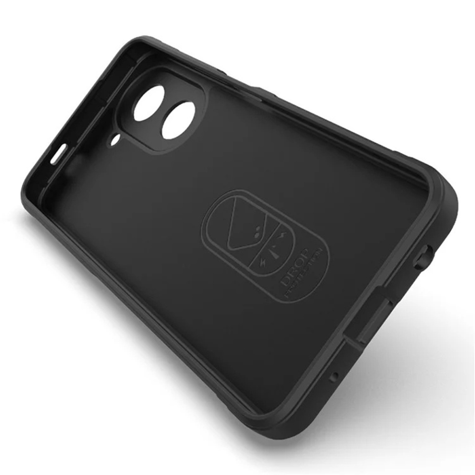 Husa pentru Xiaomi Redmi A5 4G (Regional), SKYDDAR INNOVATION, Magic Shield, din Silicon Mat, set cu sticker, Negru - 3 | YEO