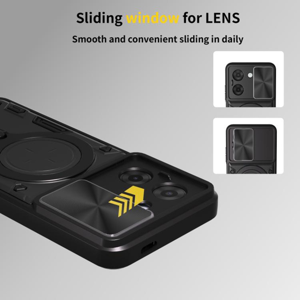 Husa pentru Xiaomi Redmi A5 4G (Standard), SKYDDAR INNOVATION, CamGuard Pro, Inel Magnetic, Protectie Camera, set cu sticker, Albastru - 2