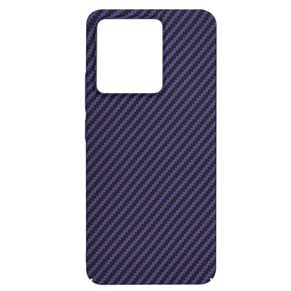 Husa pentru Xiaomi Redmi Note 13 4G, SKYDDAR INNOVATION, textura carbon, Carbonite FiberShell, set cu sticker, Mov, - 3 | YEO