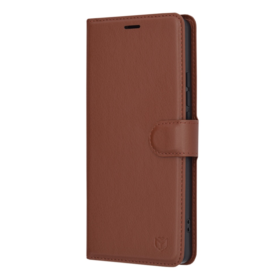 Husa pentru Xiaomi Redmi Note 13 Pro 4G / Poco M6 Pro 4G tip Carte, cu Portofel Interior, Finisaje Premium, SKYDDAR Leather Wallet - Maro - 3 | YEO