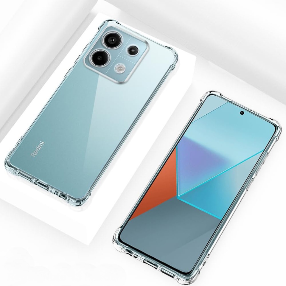 Husa pentru Xiaomi Redmi Note 13 Pro 5G / Poco X6 , SKYDDAR INNOVATION, Shockproof Clear din Silicon Slim, Transparenta, set cu sticker - 2 | YEO