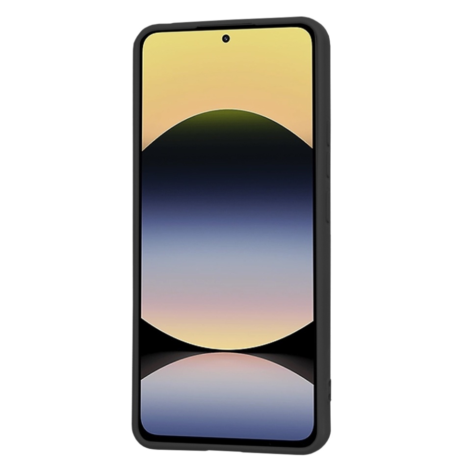 Husa pentru Xiaomi Redmi Note 14 4G (163.25 x 76.55 x 8.16mm), SKYDDAR INNOVATION, SoftElegance din Silicon Catifelat, set cu sticker, Negru - 1 | YEO