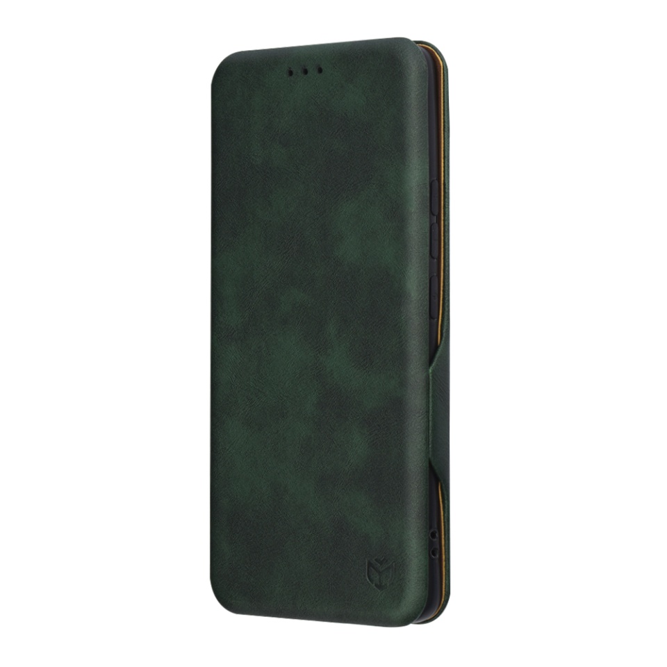 Husa pentru Xiaomi Redmi Note 14 Pro 5G / Poco X7, SKYDDAR INNOVATION, Safe Wallet tip carte din Piele Ecologica, Suport Carduri, Inchidere Magnetica, Verde, set cu sticker - 3 | YEO