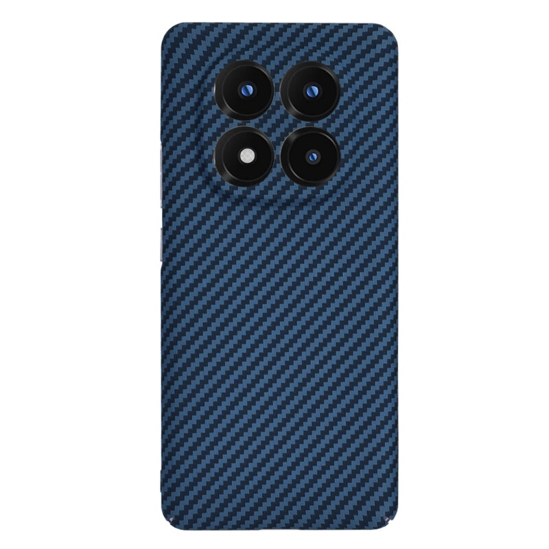Husa pentru Xiaomi Redmi Note 14 Pro+ 5G, SKYDDAR INNOVATION, Carbonite FiberShell, Cyan, set cu sticker - 2 | YEO