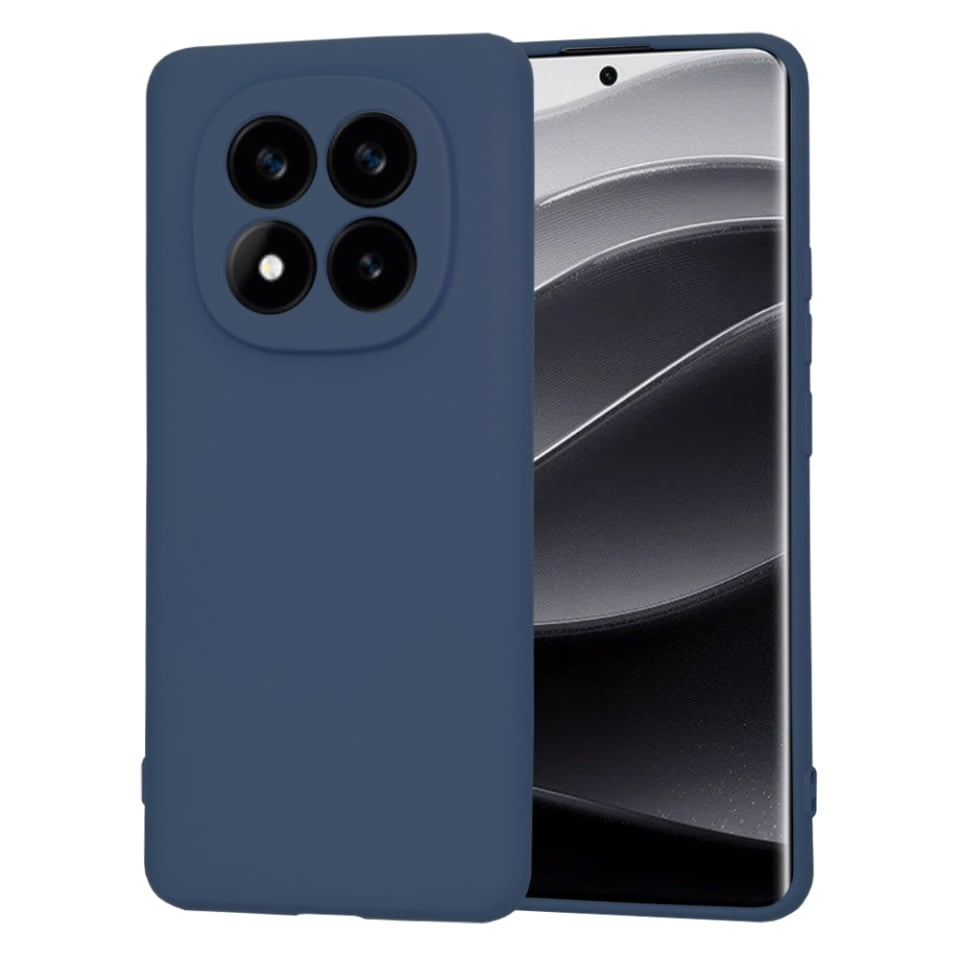 Husa pentru Xiaomi Redmi Note 14 Pro+ din Silicon Catifelat, Protectie Premium, Skyddar SoftElegance - Bleumarin