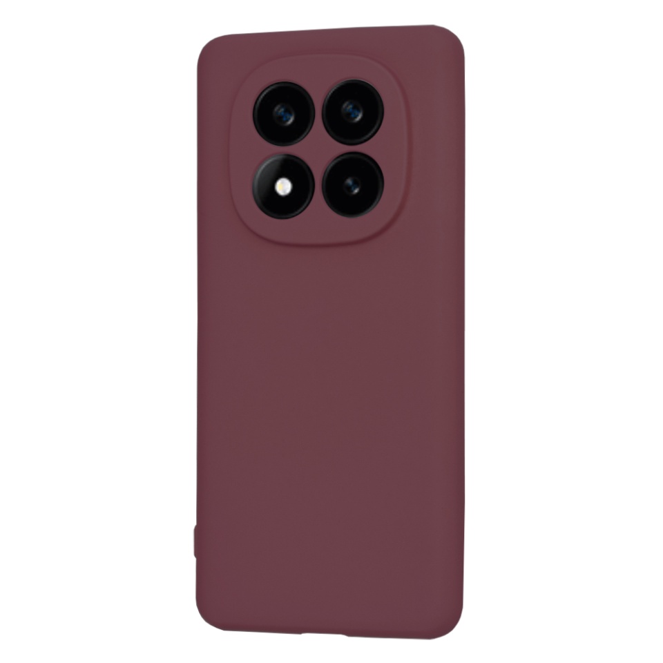 Husa pentru Xiaomi Redmi Note 14 Pro / Poco X7 din Silicon Catifelat, Protectie Premium, Skyddar SoftElegance - Bordo - 1 | YEO