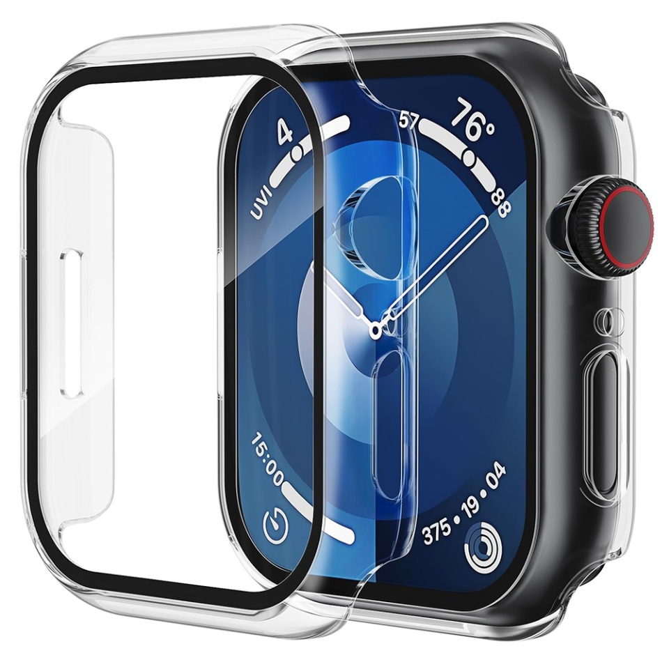 Husa Protectie 360°, Ultra-Subtire, Anti-Soc pentru Apple Watch 1 / 2 / 3 (42mm), Anti-Soc Full Screen - Transparenta