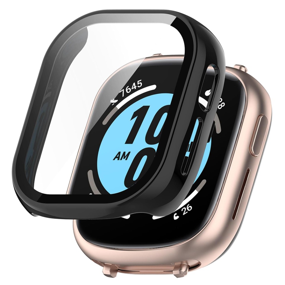 Husa Protectie 360°, Ultra-Subtire, Anti-Soc pentru Honor Watch 4, Anti-Soc Full Screen - Negru