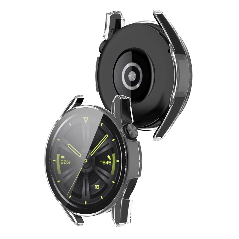Husa Protectie 360°, Ultra-Subtire, Anti-Soc pentru Huawei Watch GT 3 (42mm), Anti-Soc Full Screen - Transparenta - 1 | YEO