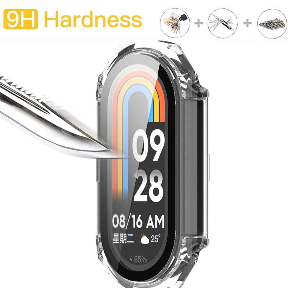Husa Protectie 360°, Ultra-Subtire, Anti-Soc pentru Xiaomi Mi Band 9 / 9 NFC, Anti-Soc Full Screen - Negru - 1 | YEO