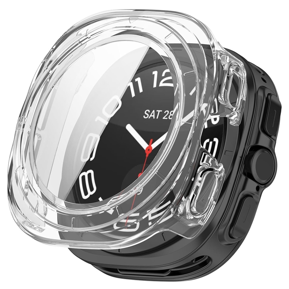 Husa protectie Smartwatch Samsung Galaxy Ultra (47mm), SKYDDAR INNOVATION, Defense360 Pro + Screen Protector, AntiSoc, set cu sticker, Transparenta