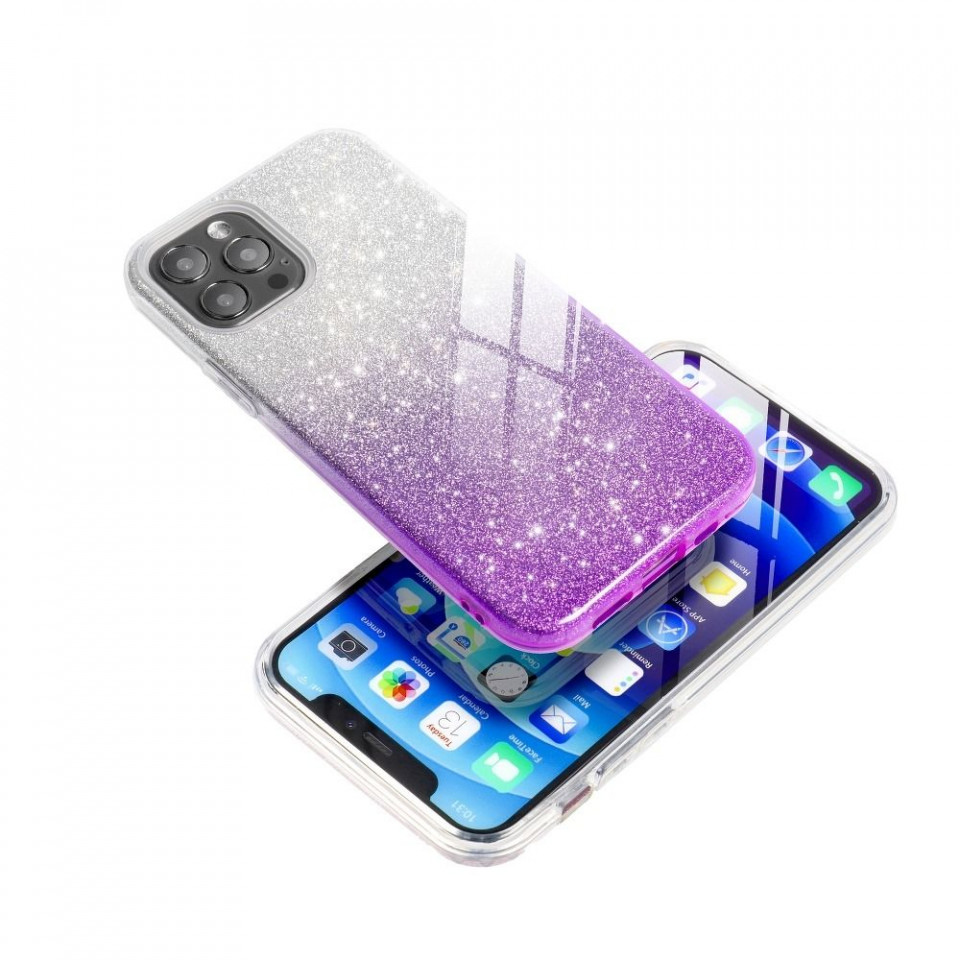 Husa Samsung Galaxy A13 4G din silicon lucios, Skyddar Shining - Transparent / Violet - 3 | YEO