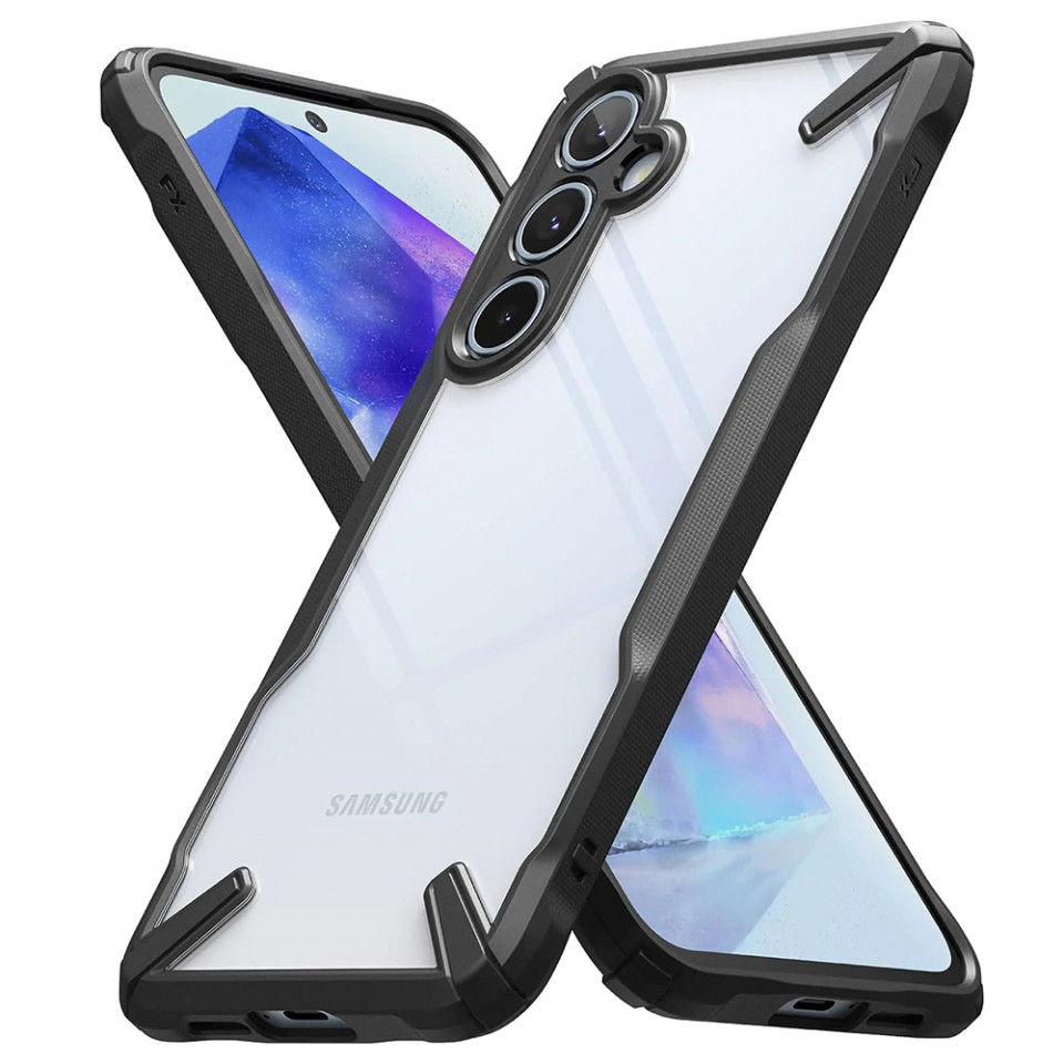Husa Samsung Galaxy A55 5G, Ringke Fusion X Design - Negru
