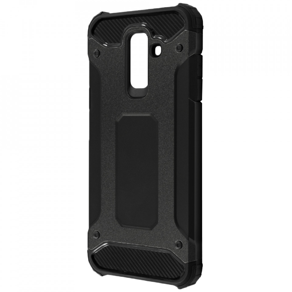 Husa Samsung Galaxy A6 Plus 2018 din plastic dur, Techsuit Hybrid Armor - Negru - 1 | YEO