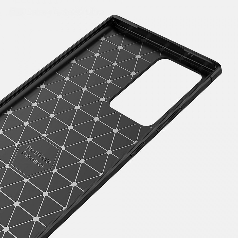 Husa Samsung Galaxy Note 20 Ultra din silicon, Slim, cu textura Fibra Carbon - Negru - 2 | YEO