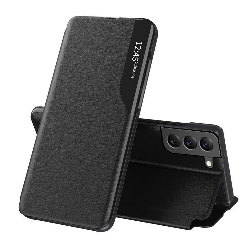 Husa Samsung Galaxy S22 tip carte, Techsuit eFold - Negru - 1 | YEO