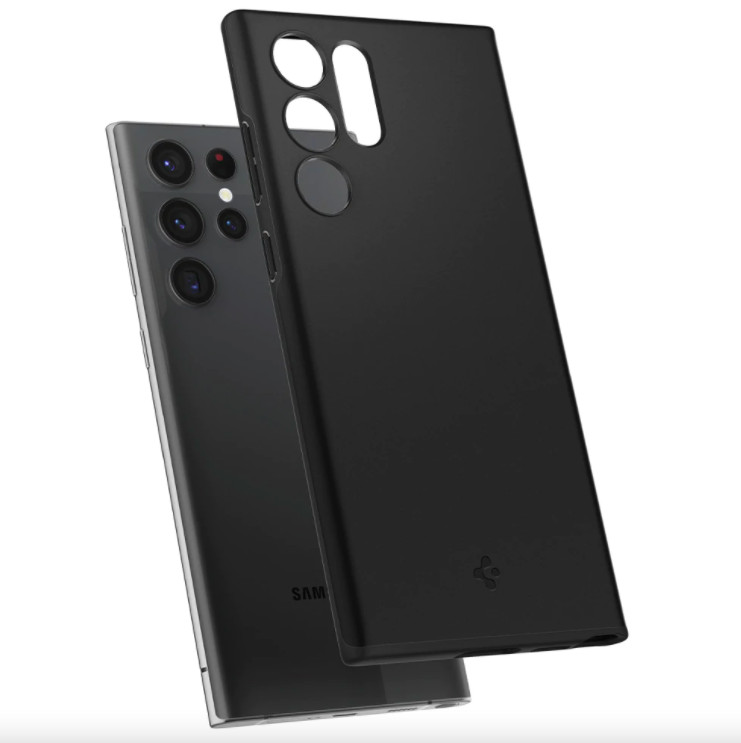 Husa Samsung Galaxy S22 Ultra, Thin Fit Spigen - Negru - 1 | YEO