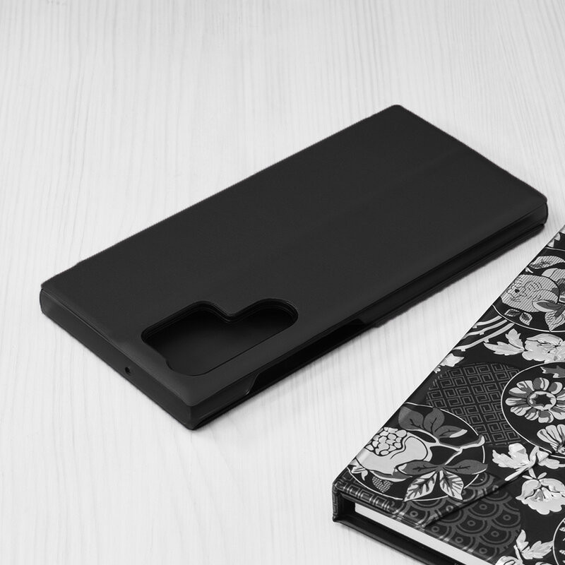 Husa Samsung Galaxy S22 Ultra tip carte, Techsuit eFold - Negru - 2 | YEO