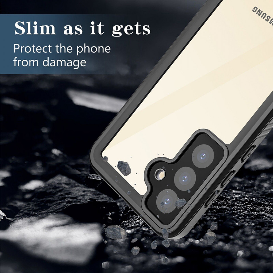 Husa Samsung Galaxy S24 Plus rezistenta la apa, Waterproof IP68, ShellBox - Negru - 3 | YEO