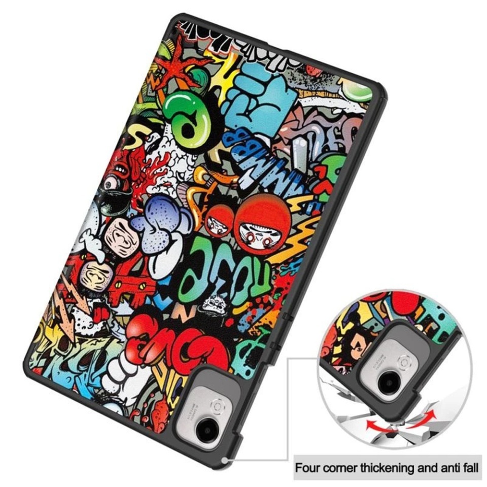 Husa tableta pentru Honor Pad X9a / X9 / X8 Pro / X9 Pro, SKYDDAR INNOVATION, cu suport Multi-Unghi si functie Sleep/Wake, FoldPro, Urban vibe, set cu sticker - 3 | YEO