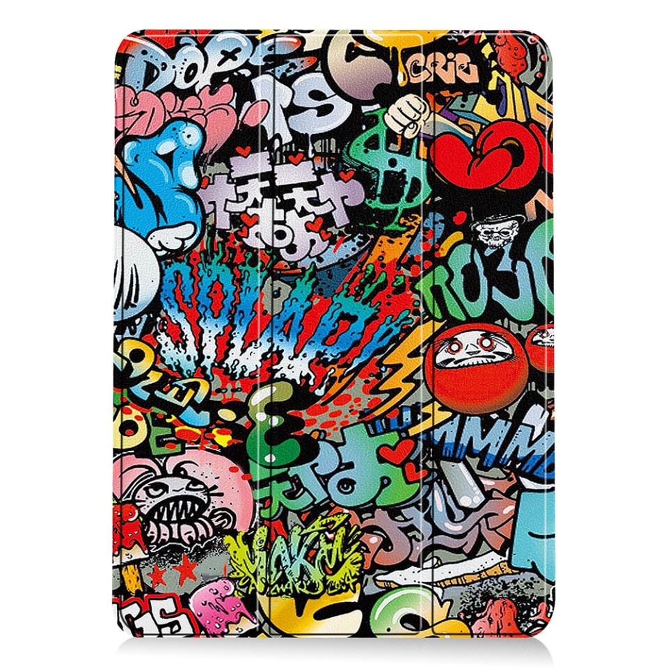 Husa tableta pentru iPad Air 13 (2024) / Air 13 (2025), SKYDDAR INNOVATION, cu suport Multi-Unghi si functie Sleep/Wake, FoldPro, Urban vibe, set cu sticker - 1 | YEO