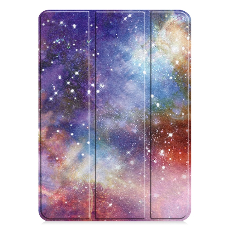 Husa tableta pentru iPad Pro 11 (2024), SKYDDAR INNOVATION, cu suport Multi-Unghi si functie Sleep/Wake, FoldPro, Galaxy, set cu sticker - 1 | YEO